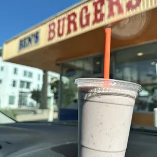 Strawberry Shake with real strawberries - this was on point