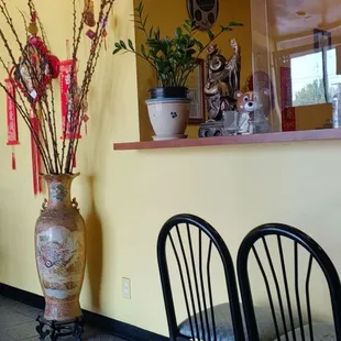 Yes, you can eat inside.