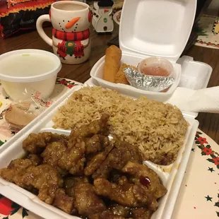 Wow... Got home and was impressed how much food I had. All this for a single entree meal. Goodbye Panda Express... Hello Ben's