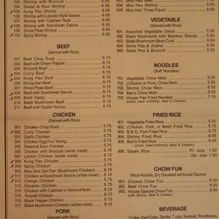 Menu Part 2