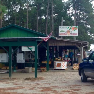 Ice cream at peach shack