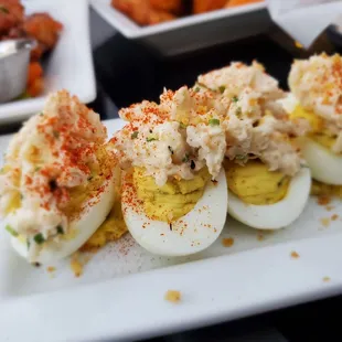 Deviled Eggs with Crab