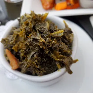 Braised Kale and smoked turkey