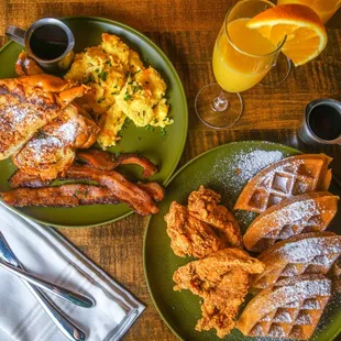 waffles, food