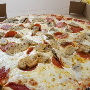 a pizza in a pizza box