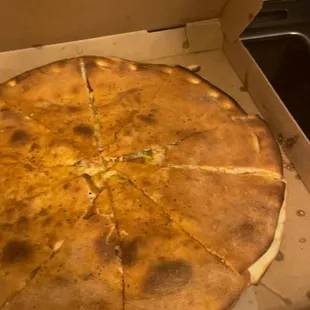 a pizza in a pizza box