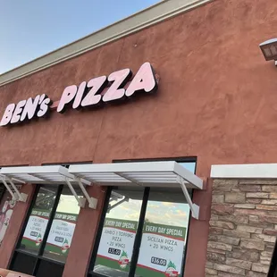 the front of a restaurant