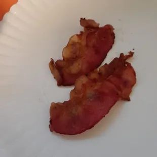 bacon on a paper plate