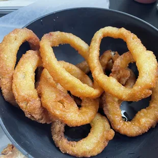 Crunchy onion rings! Cooked perfect!