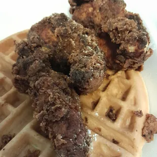 waffles, food