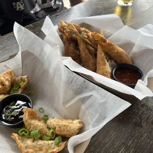 Potstickers and Egg Rolls
