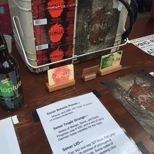 List of beers available at Spilker Ales. Not typically a hop fan, but these were different. All on point.