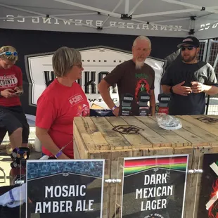 Kinkader Brewing out of Broken Bow, NE. Great beer and can be found at many locations around town.