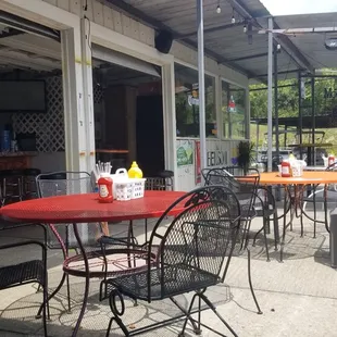 Attached bar and outdoor seating