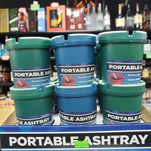 Portable ashtray - the lid glows in the dark.  I use it as a holder for my glasses or whatever....