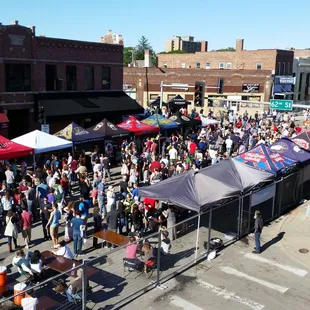 Rooftop of 1912 looking down at Benson Beerfest