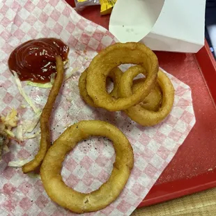 All the onion rings I got not many disappointed