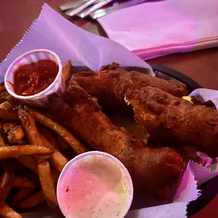 Overdone and chewy fish