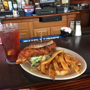 Fried grouper and a smile from Sheree