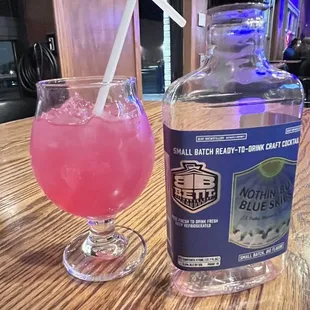 Nothin&apos; But Blue Skies vodka mixed drink.