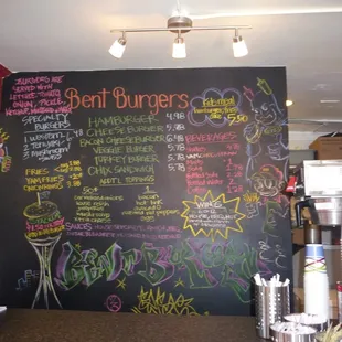 Bent Burgers - menu October 2010