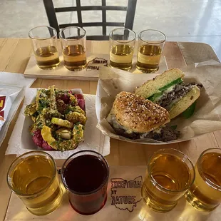Cider flights and food truck