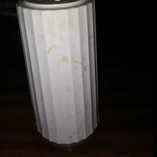 My empty salt shaker at my first and last visit ! Didn't know I had to be my own waitress at this full service establishment