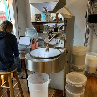 a woman working on a laptop