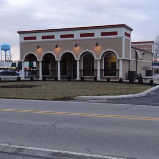 the front of the restaurant