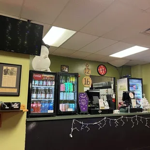 the front desk of a restaurant