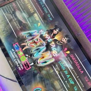 Food truck menu