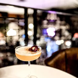 a cocktail in a glass