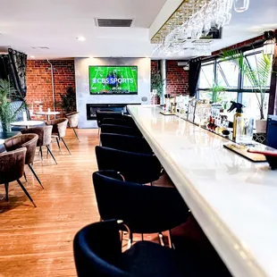 the bar and lounge area