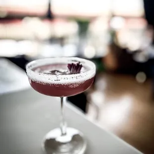 a close up of a cocktail