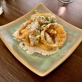 Calamari Steak (with Onion Rings!)