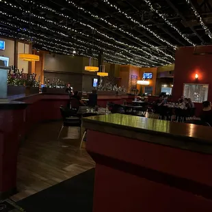 a view of the dining area