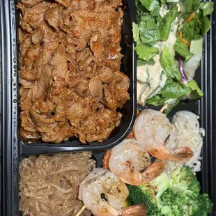 spicy pork bulgogi bento box
