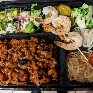 Spicy pork bulgogi bento