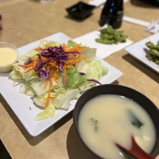 Salad and Miso Soup