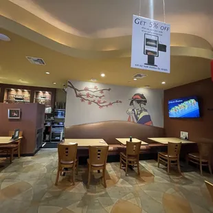 the interior of a restaurant