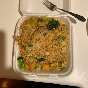 Vegetable fried rice.