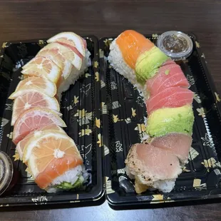 sushi, sashimi, sushi and sashimi, food