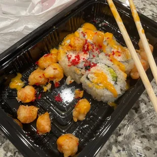 The worst sushi I had in my life so far. I never saw or tasted a lobster roll like this. Also the fried calamari tastes like rubber band.