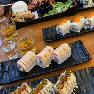 50/50 roll,  Nalla , California Roll,  Bento #1