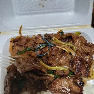 Mongolian beef with rubber band
