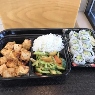 Avocado Roll And Hibachi Box