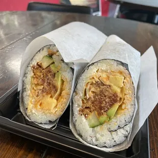Spicy Tuna Sushi Burrito.