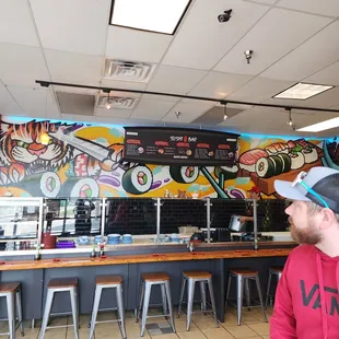 Inside the restaurant