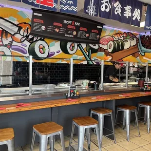 Sushi bar area