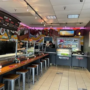 the interior of a restaurant